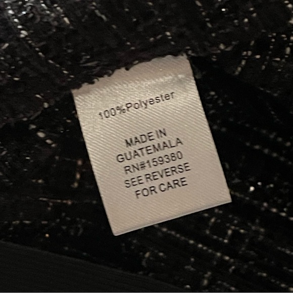 Black and Silver Textured Mini Striped Geometric Print Pencil Skirt - Picture 5 of 5